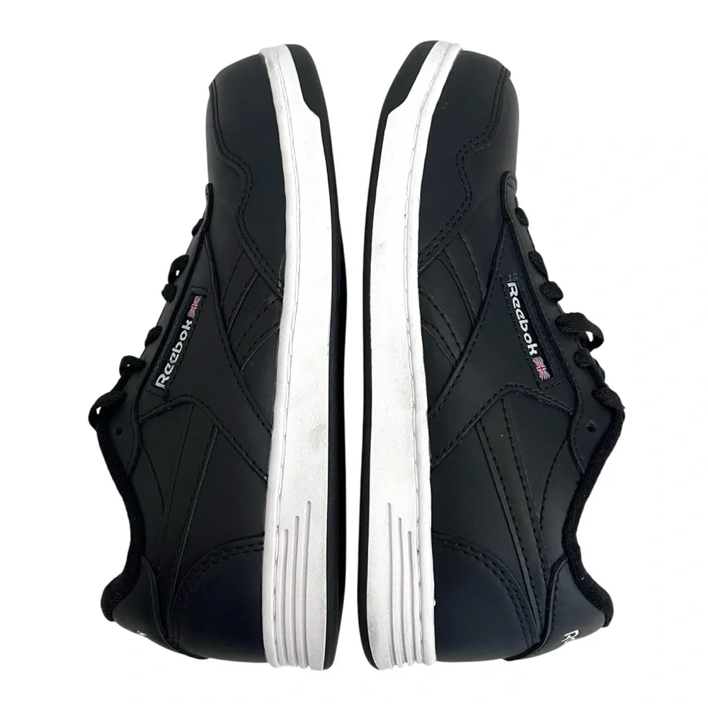 Reebok Women’s Size 8 / Men’s Size‎ 6 Black Leather Work Shoes Comp Toe Sneakers